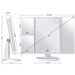 Trifold Vanity Makeup Mirror with Lights