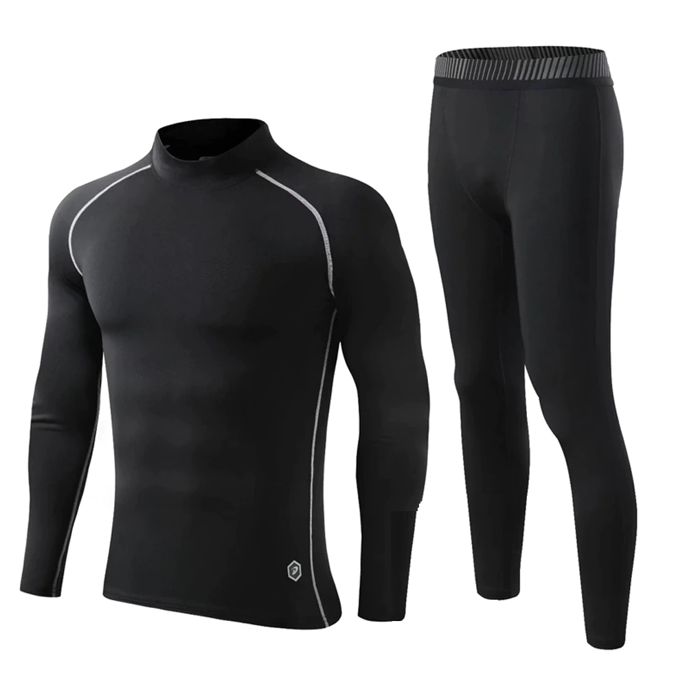 Winter fleece thermal underwear suit for men