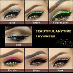 4 Pairs Reusable Eyeliner and Eyelashes Stickers 7 Colour Waterproof Easy to Wear Glitter Fake Lashes