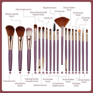Makeup Brushes Tool Set 6/15/18/20Pcs