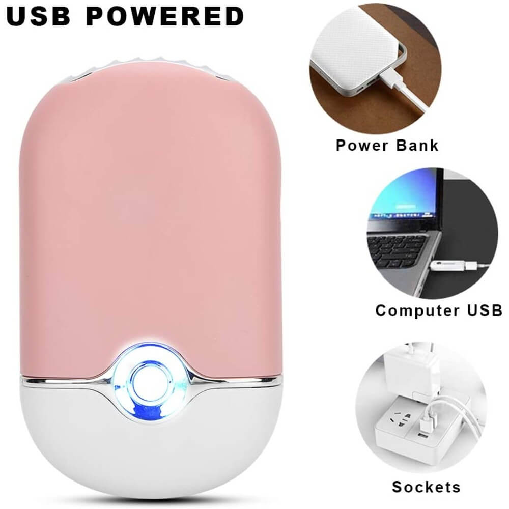 Multi-Purpose Fan Rechargeable Mini Handheld Eyelash and Nail Dryer with Built in Sponge
