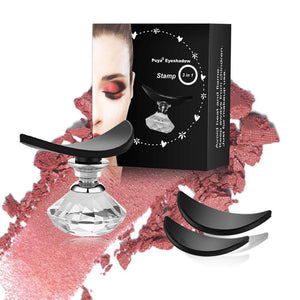 Cut Crease Eyeshadow Stamp Easy Instant Eye Shadow Powder Applicator with Crystal Handle