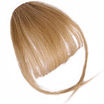 Clip in Bangs Hair Human French Fringe with Temples Hairpieces Air Bangs Flat Neat Hair Extension