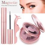 Magnetic Eyelashes with Eyeliner Applicator Mirror Kits 2 Pairs of Natural Look Reusable Lashes