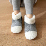 Woman Non-Slip Warm Plush Home Floor Slippers Socks
